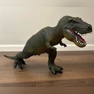 Large 22" Rubber Green T-Rex Dinosaur New Canna Animal Kingdom Foam Filled